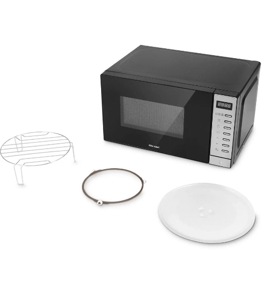 Микроволновая печь Rondell RDE-MW203 черный/серебристый, 20 л, 700 Вт, переключатели - кнопки