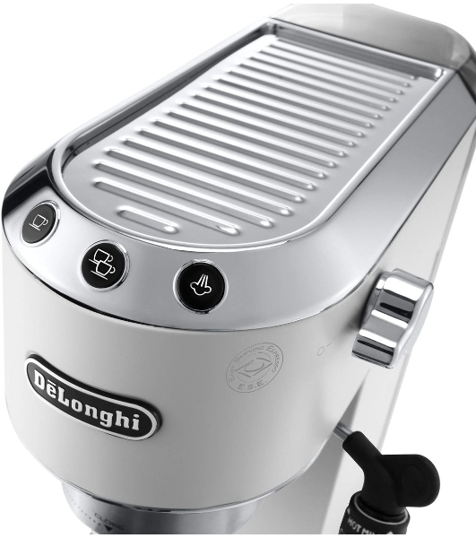 Кофеварка эспрессо DeLonghi EC685.W белый, исп. кофе - молотый/чалды, 1.1 л, 1350 Вт, 15 бар
