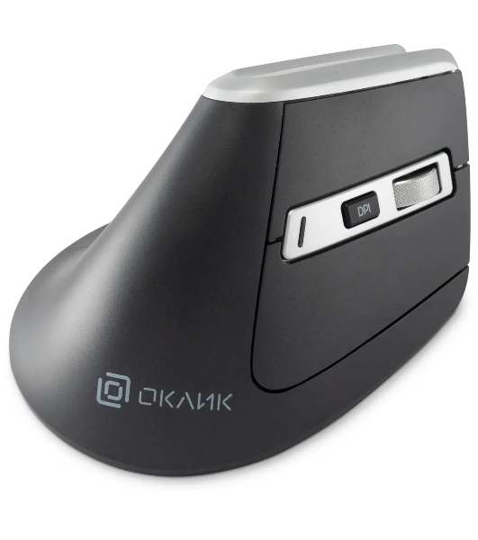 Мышь беспроводная Oklick 991MW серый, 2400 dpi, радиоканал, Bluetooth, USB, кнопки - 7