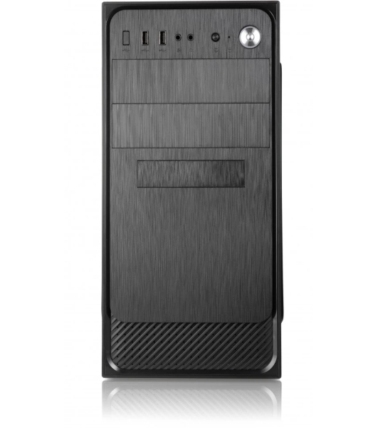 Компьютерный корпус с блоком питания 450Вт. Сase Forza mATX, 450W, 2xUSB 3.0, Black, w/o FAN, 12 см fan PSU, power cord