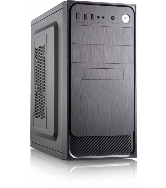 Компьютерный корпус с блоком питания 450Вт. Сase Forza mATX, 450W, 2xUSB 3.0, Black, w/o FAN, 12 см fan PSU, power cord