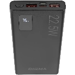 Портативный аккумулятор Digma DGPF10A 10000mAh QC3.0/PD3.0 22.5W 5A 2xUSB-A/USB-C черный, фото2