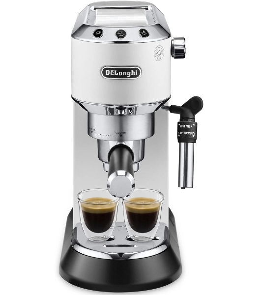 Кофеварка эспрессо DeLonghi EC685.W белый, исп. кофе - молотый/чалды, 1.1 л, 1350 Вт, 15 бар