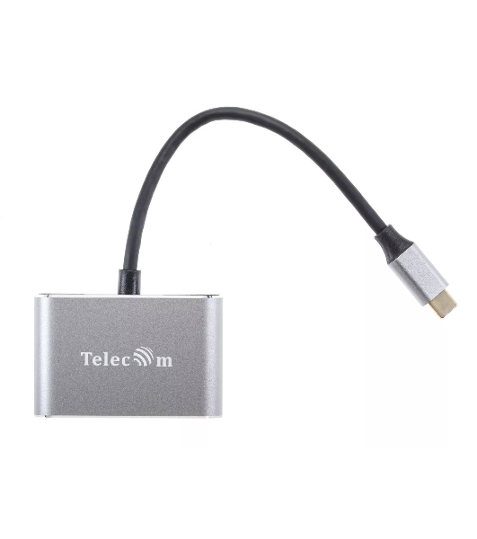 USB-концентратор Telecom TUC055, USB Type-C, HDMI/USB/PD/VGA, USB