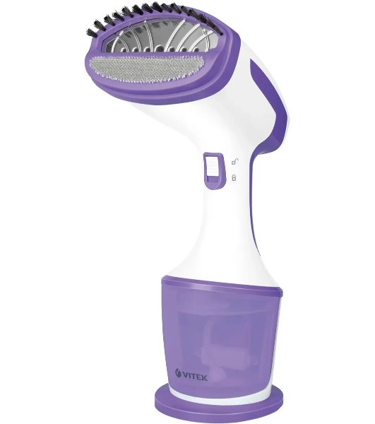 Отпариватель Vitek VT-2660 белый/фиолетовый, 1600 Вт, 30 г/мин, 250 мл