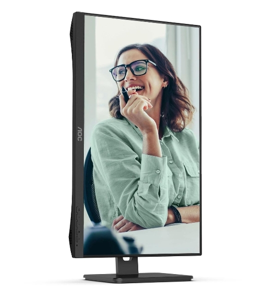 Монитор 27' AOC Q27P3CV IPS 2560x1440, 75 Гц, 4 мс, 16:9, 350 кд/м², 2xHDMI 1.4, DisplayPort 1.2, USB-концентратор (4x USB 3.0), 2.5 Gigabit Ethernet, встроенные динамики, черный