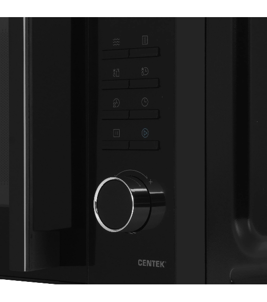 Микроволновая печь Centek CT-1563 черный, 23 л, 800 Вт, переключатели - кнопки, поворотный механизм