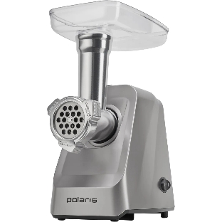 Мясорубка электрическая Polaris PMG 2077 графит, 2000 Вт, 2.0 кг/мин, реверс, защита от перегрузки, насадки - 6