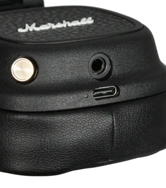 Беспроводные/проводные наушники Marshall Major V черный, накладные, Bluetooth + проводной, беспроводная зарядка, до 100 ч