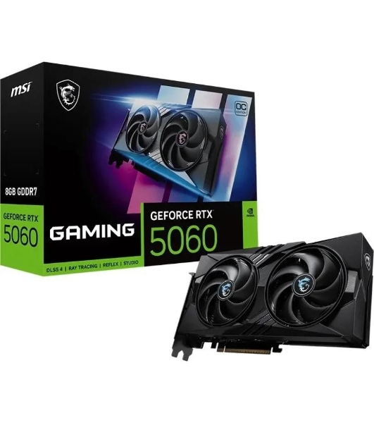 Видеокарта MSI RTX 5060 8G GAMING OC RTX 5060 8Gb 128bit GDDR7 2640/28000 HDMIx1 DPx3 HDCP Ret