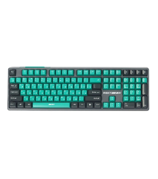 Клавиатура Raskat KM004 проводная, USB Type-A, зелёный/серый
