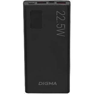 Портативный аккумулятор Digma DGPF10A 10000mAh QC3.0/PD3.0 22.5W 5A 2xUSB-A/USB-C черный