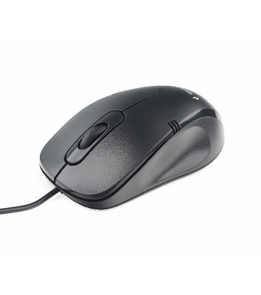 Мышь проводная Gembird MOP-100 черный, 1000 dpi, USB, кнопки - 3