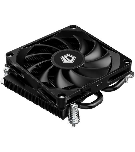 Кулер для процессора ID-COOLING IS-23i черный LGA1851/1700/1200/115X низкопрофильный высота 23мм (48шт/кор, TDP 45W, PWM, 2 тепл.трубки, медная база, FAN 80мм) BOX