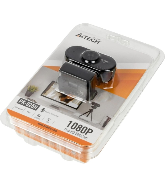 Веб-камера A4Tech PK-925H 1920x1080, 30 кадр/с, USB Type-A, микрофон, универсальное крепление