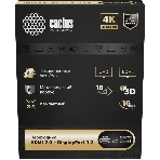 Переходник аудио-видео Cactus CS-HDMI-DP-ADR HDMI (m)/DisplayPort (f) 5м. позолоч.конт. серый, фото 1