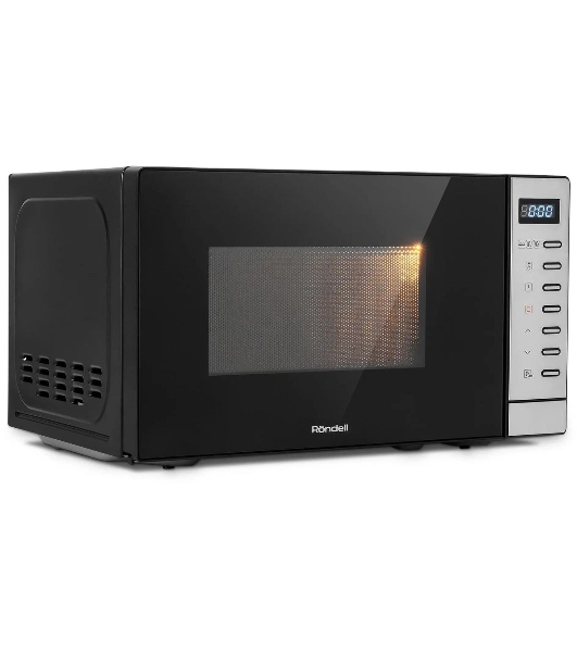 Микроволновая печь Rondell RDE-MW203 черный/серебристый, 20 л, 700 Вт, переключатели - кнопки