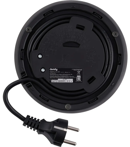 Чайник электрический Domfy DSM-EK401 1.8л. 2200Вт черный/прозрачный (корпус: стекло)
