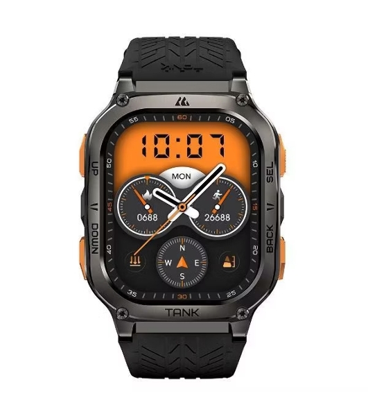 Умные часы KOSPET Tank M3 Ultra, 1.96' AMOLED, Bluetooth 5.0, GPS, IP69K, черный
