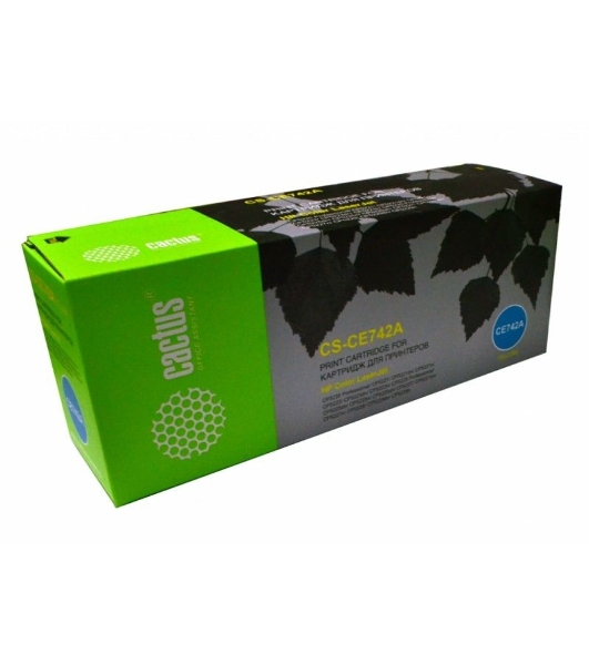 Картридж лазерный Cactus CS-CE742A желтый (7300 стр.) для HP CLJ CP5220/CP5221/CP5223/CP5225/CP5227/CP5229
