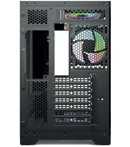 Компьютерный корпус Forza Forza FZ-G42B Seaview TG ATX Case, black, w/o psu, Curved Tempered glass front panel, 1x3,5', 3x2,5