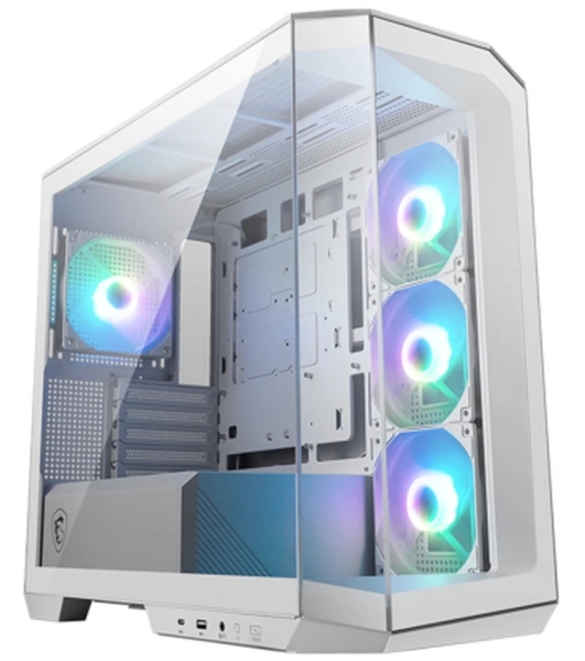 Компьютерный корпус MSI MAG Pano M100R PZ White , Micro-ATX, 1xUSB 3.2 Gen 1, 1xUSB 3.2 Gen2 Type-C, 4x120мм ARGB Fan, ARGB+PWM Control Board, TG, WHITE