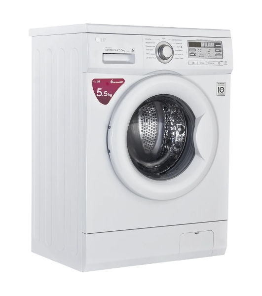 Стиральная машина LG F10B8MD белая, загрузка фронтальная 5.5кг, 1000 об/мин., класс: A