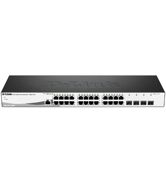Коммутатор D-Link DGS-1210-28/ME/A2B, 24×1 Гбит/с + 4×1 Гбит/с SFP, управляемый