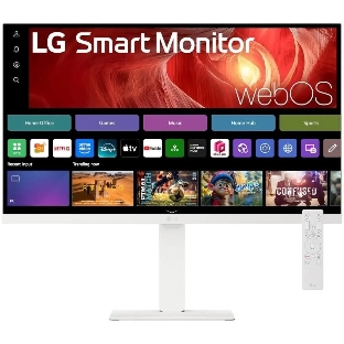 Монитор 31.5' LG 32U850SA-W IPS 3840x2160, 60 Гц, 5 мс, 16:9, 400 кд/м², 2xHDMI 2.0, USB-C (90 Вт), USB Hub (3x USB 3.0), 3.5 Jack, HDR10, динамики (2x5 Вт), веб-камера, Smart TV (webOS 24), Wi-Fi, Bluetooth, VESA 100x100, белый