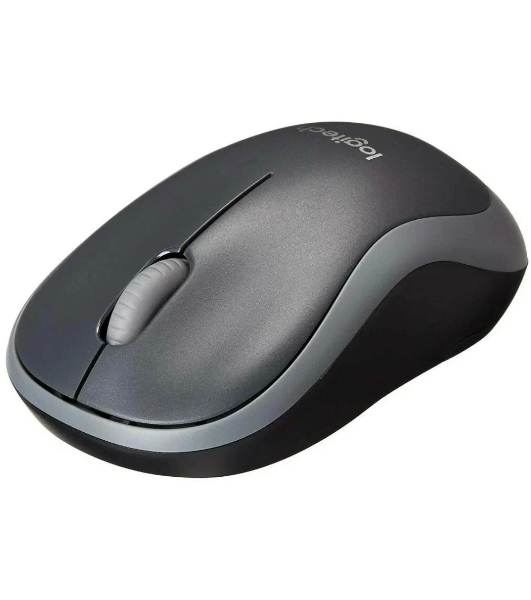 Мышь беспроводная Logitech M186 черный/серый, 1000 dpi, радиоканал, USB, кнопки - 3