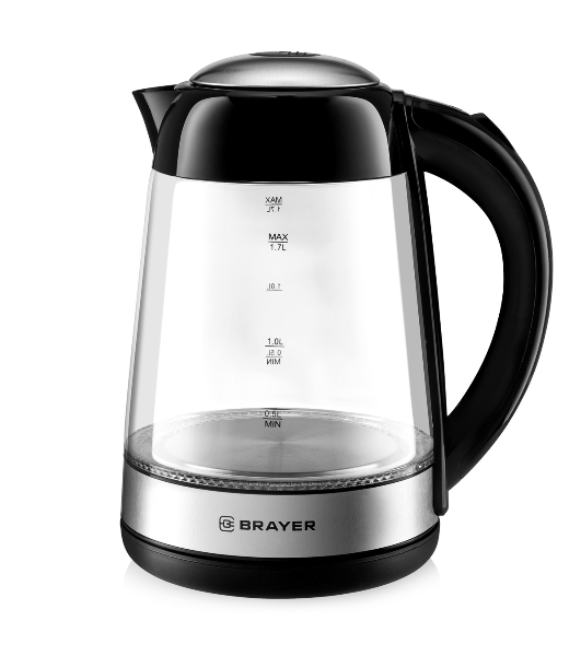 Чайник электрический BRAYER BR1012BK, 2200 Вт, 1.7 л