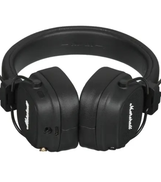 Беспроводные/проводные наушники Marshall Major V черный, накладные, Bluetooth + проводной, беспроводная зарядка, до 100 ч