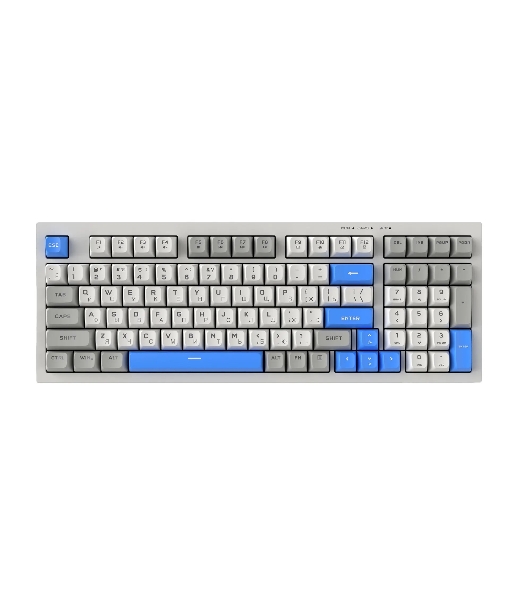 Клавиатура проводная Ritmix RKB-598BL Gray серый-голубой