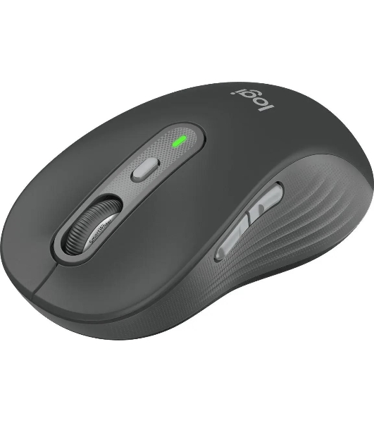 Мышь беспроводная Logitech M750 L Large графитовый, 4000 dpi, радиоканал, Bluetooth, USB, кнопки - 5