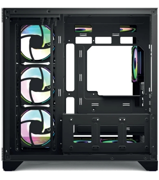 Компьютерный корпус Forza Forza FZ-G42B Seaview TG ATX Case, black, w/o psu, Curved Tempered glass front panel, 1x3,5', 3x2,5