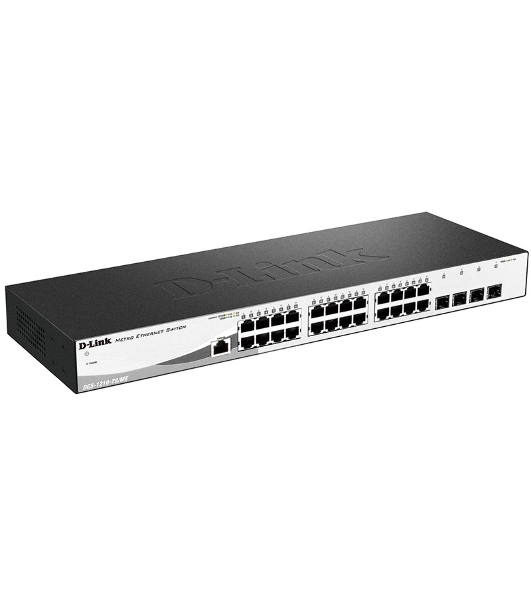 Коммутатор D-Link DGS-1210-28/ME/A2B, 24×1 Гбит/с + 4×1 Гбит/с SFP, управляемый