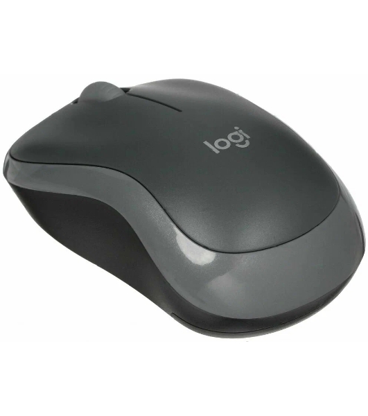 Мышь беспроводная Logitech M186 черный/серый, 1000 dpi, радиоканал, USB, кнопки - 3