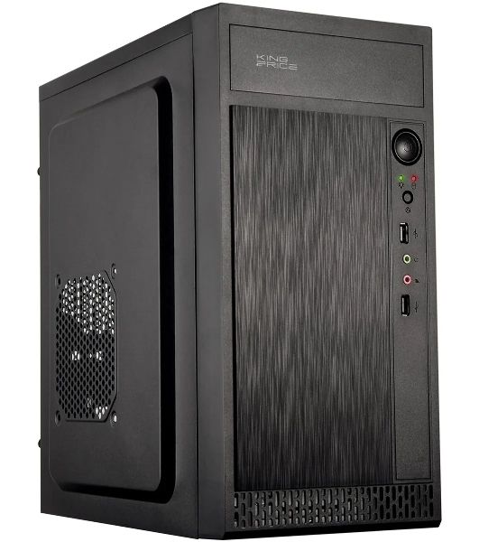 Компьютерный корпус KingPrice KPCC-MN211 черный без БП mATX 1x80мм 2x120мм 2xUSB 2.0 audio