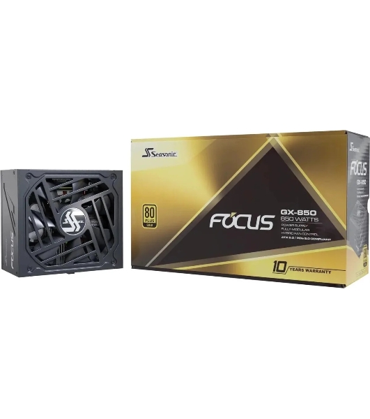 Блок питания Seasonic ATX 850W Focus GX-850 80 PLUS gold (20+4pin) APFC 135мм fan 10xSATA Cab Manag RTL