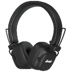 Беспроводные/проводные наушники Marshall Major V черный, накладные, Bluetooth + проводной, беспроводная зарядка, до 100 ч, фото 1