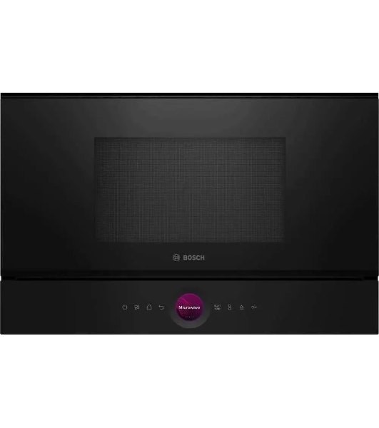 Встраиваемая микроволновая печь Bosch BFL7221B1 черный, 21 л, 900 Вт, переключатели - поворотный механизм/сенсор