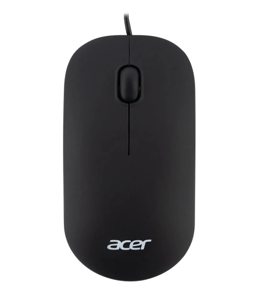 Мышь проводная Acer OMW122 черный, 1200 dpi, USB, кнопки - 3