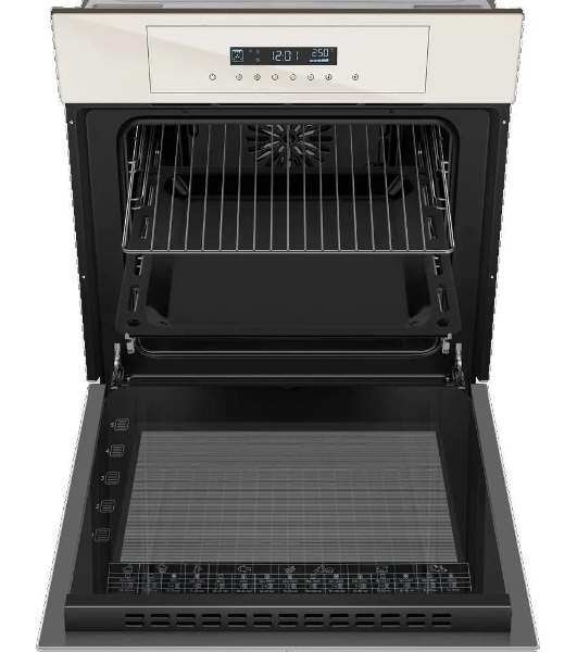 Шкаф духовой электрический Maunfeld AEOD60103BG, 60л, дверца с 3 стеклами, бежевый