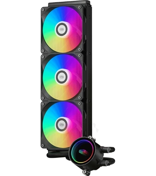 Система жидкостного охлаждения PcCooler DA360 BK ARGb Soc-AM5/AM4/1200/1700/1851 черный 4-pin Al 300W Ret (DA360-BKAWXX-GL)