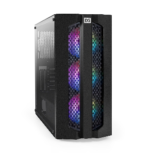 Компьютерный корпус Miditower ExeGate EVO-9205-NPX500 (ATX, БП 500NPX с вент. 12 см, с окном, 1*USB+1*USB 3.0, аудио, 3 вент. 12см с RGb подсветкой)