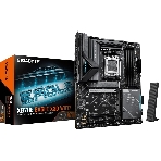 Материнская плата Gigabyte X870E EAGLE X3D WIFI7, AM5, AMD X870E, 4xDDR5, 4xSATA, 4xM.2, 1xPCIe 5.0 x16, 1xPCIe 4.0 x16, 1xPCIe 3.0 x16, 1xHDMI, 1x5Gb LAN, Wi-Fi 7, Bluetooth 5.4, 2xUSB-C 40Gbps (USB4), 1xUSB-C 10Gbps, 4xUSB-A 10Gbps, 4xUSB-A 5Gbps, 3x3.5 мм + S/PDIF оптический, 7.1, чёрный, с подсветкой, ATX, фото 1