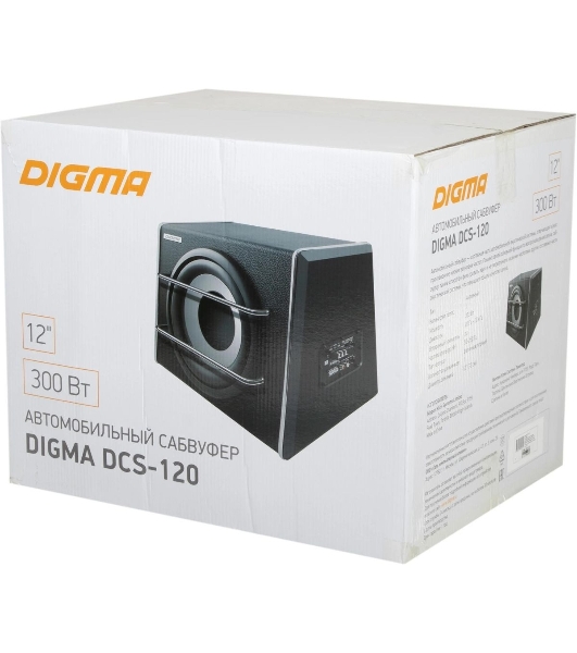 Сабвуфер автомобильный Digma DCS-120 300Вт активный (30см/12')