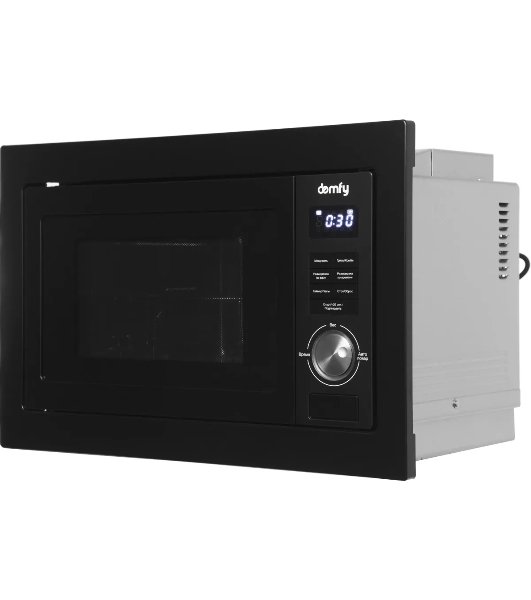 Встраиваемая микроволновая печь Domfy DM2540BW BG черный, 25 л, 900 Вт, переключатели - поворотный механизм/кнопки