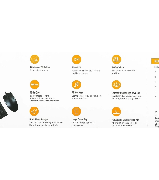 Комплект клавиатура+мышь A4Tech KR-8520D проводной, USB, 1200 DPI, чёрный