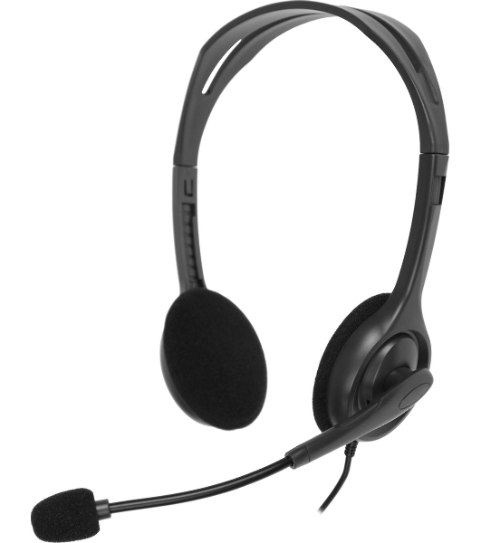 Гарнитура Logitech H111 чёрный, проводная, 3.5 мм